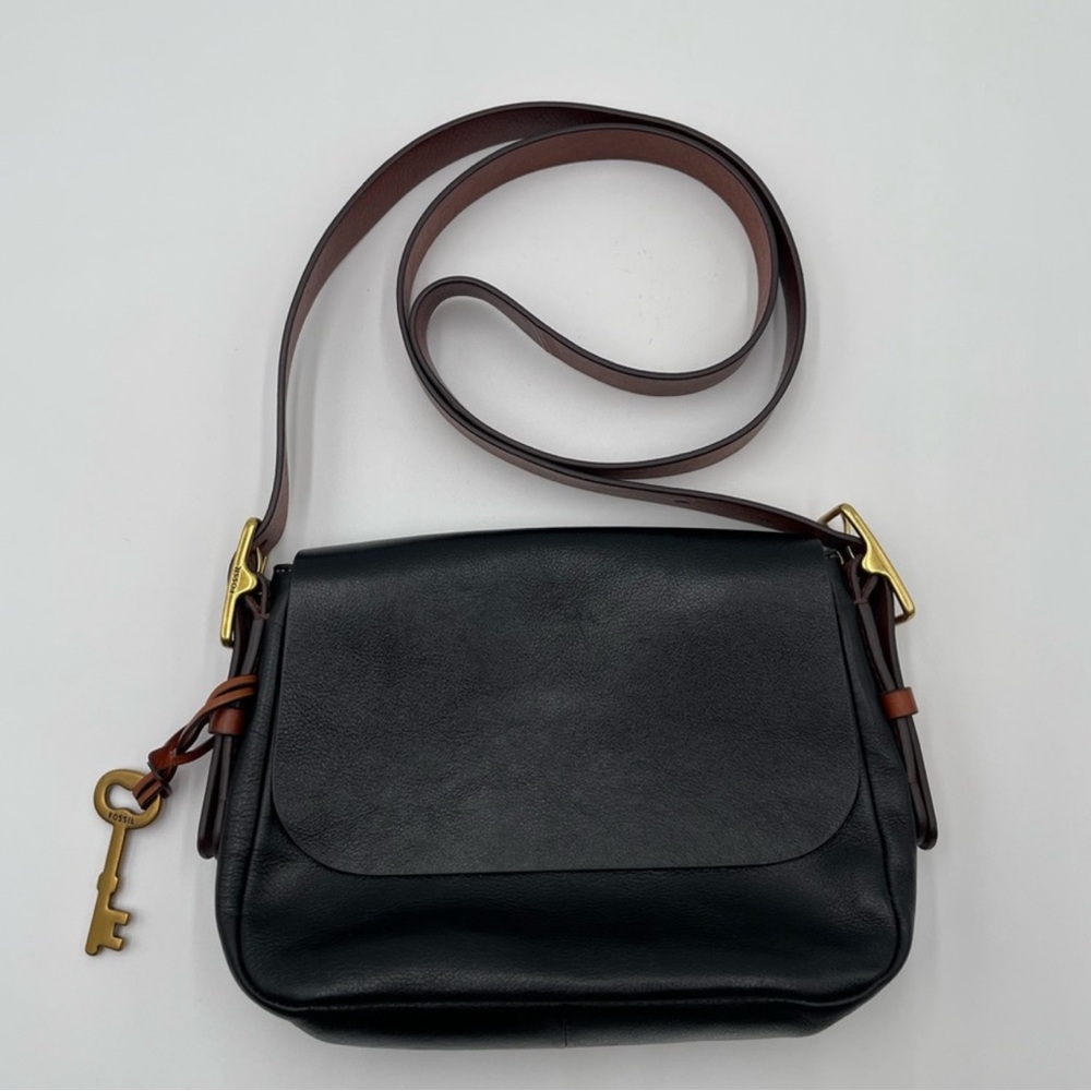 Fossil Harper Leather Large Flap Crossbody Bag